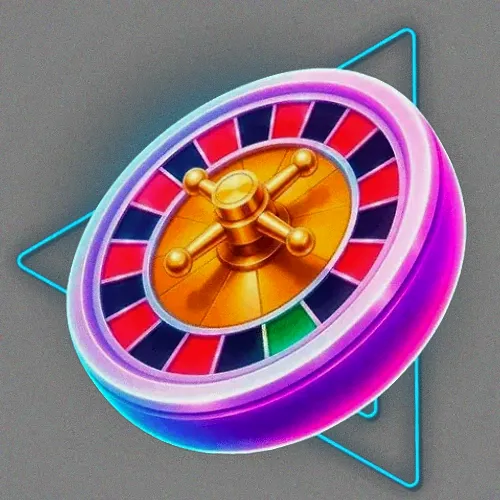 Neon roulette wheel