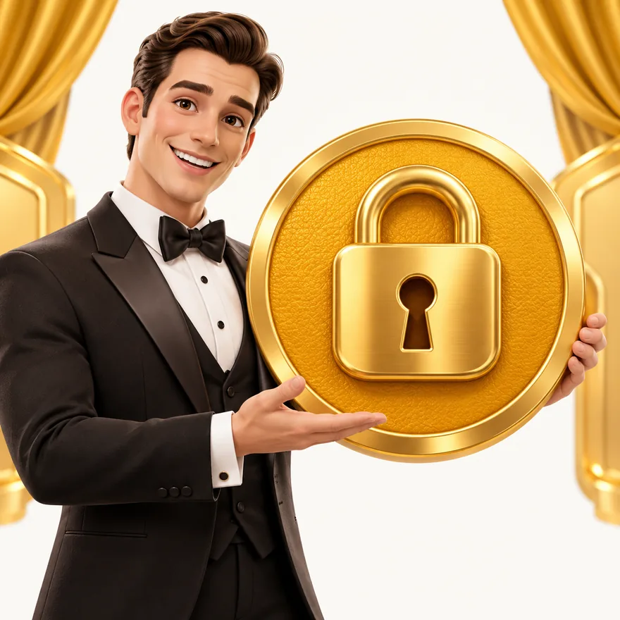 Padlock emblem — Joe Fortune