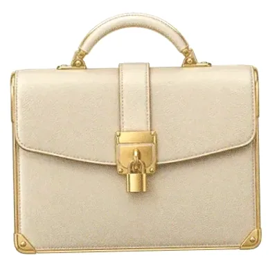 Locked leather briefcase — Joe Fortune
