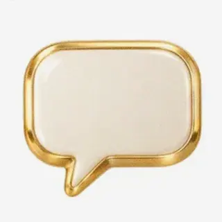 Gold speech bubble — Joe Fortune